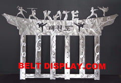 Karate 10 Level Belt Display: Karate Belt Rack: Personalized Karate belt rack Belt-Display.com