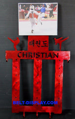 Martial Arts Picture & Belt Display Rack 6 Level Belt Holder