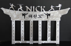 Wall Mounted Martial Arts Belt Display |12 belt display